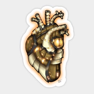 Robot Heart- Gold Sticker